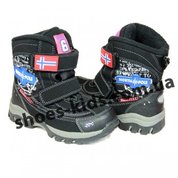 Детские термоботинки SUPER GEAR B 245 / B 246 (черные) 